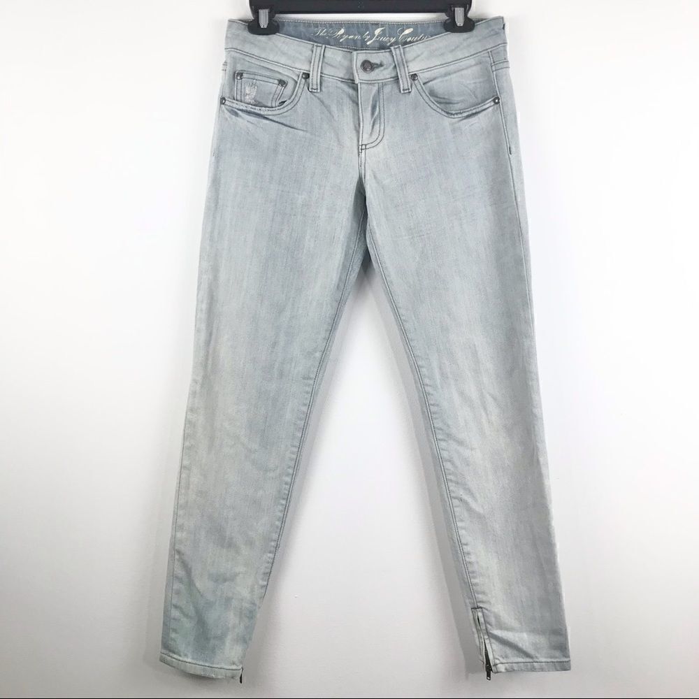 Juicy Couture The Ryan Light Wash Zipper Cuff Denim Jeans